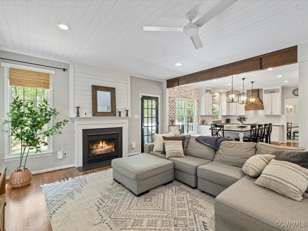 15418 Foxvale Way Midlothian, VA 23112 - Photo 10 of 50 a living room with furniture and a fireplace