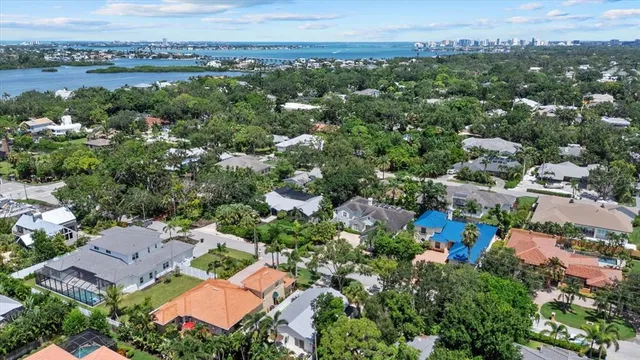 an aerial view of multiple house