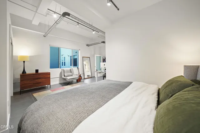 a view of a building with sitting area