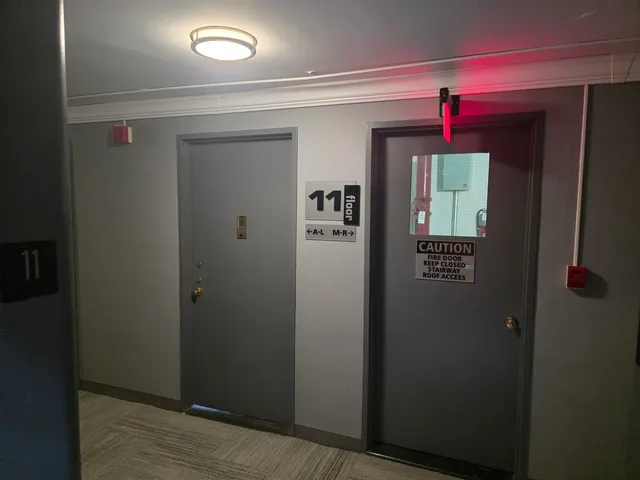 a view of hallway with livingroom