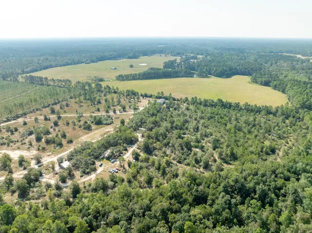 an aerial view of a house with a lake view