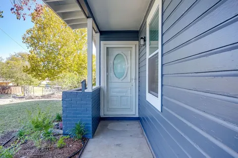 a view of front door of house