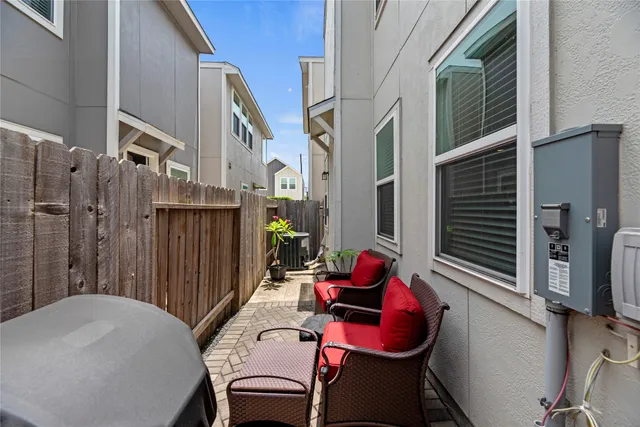 a outdoor space with furniture