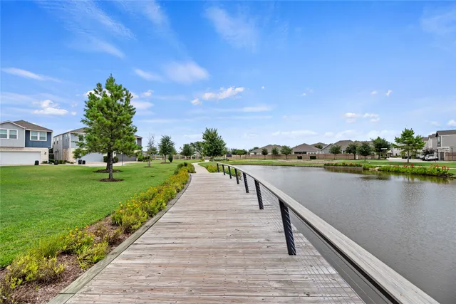 a park view with a lake view