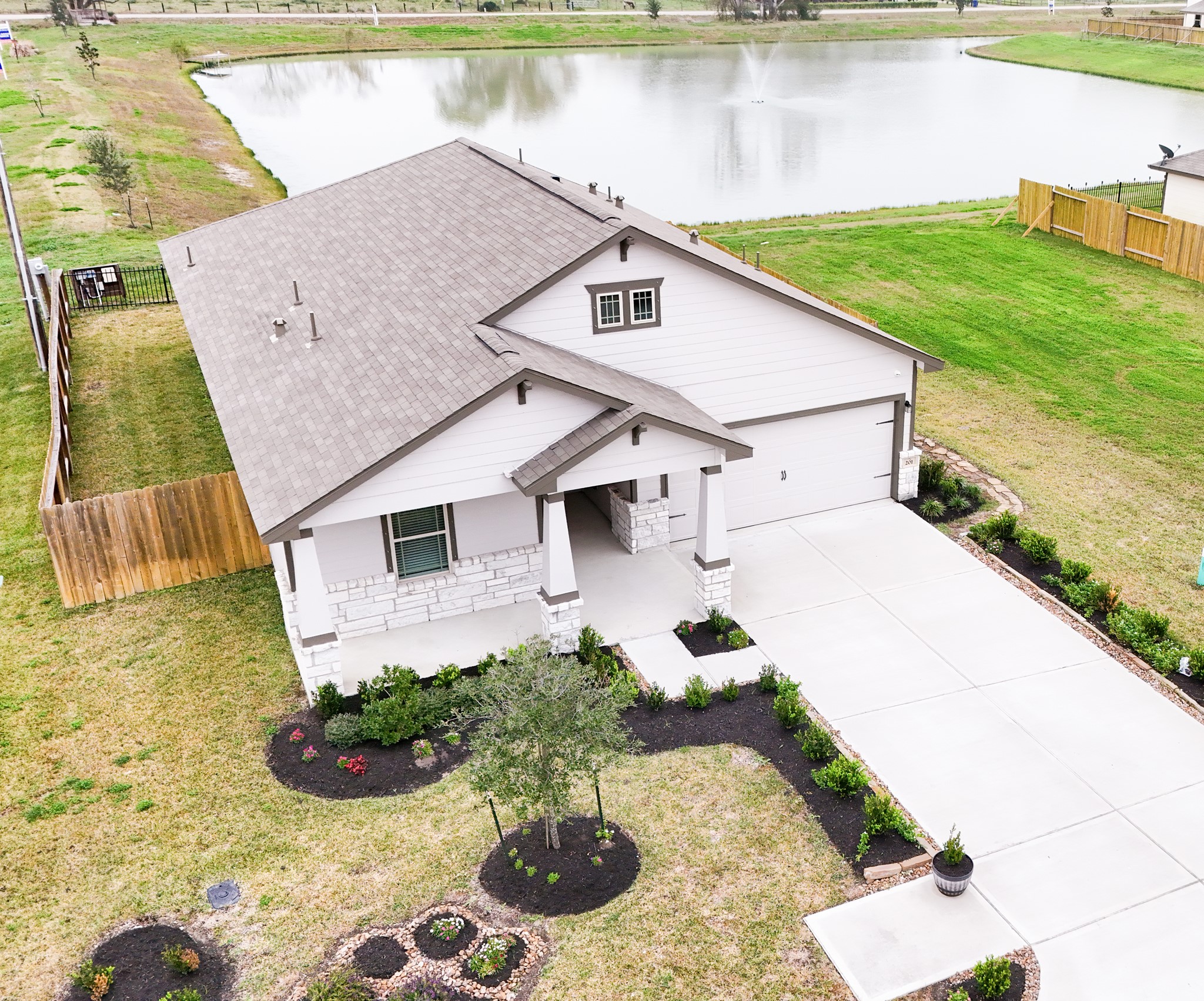 201 Bryan Way Angleton, TX 77515 - Photo 18 of 38 a aerial view of a house with balcony