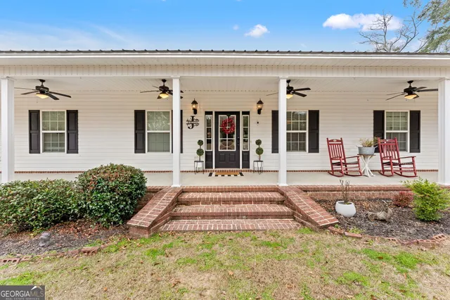 a front view of a house