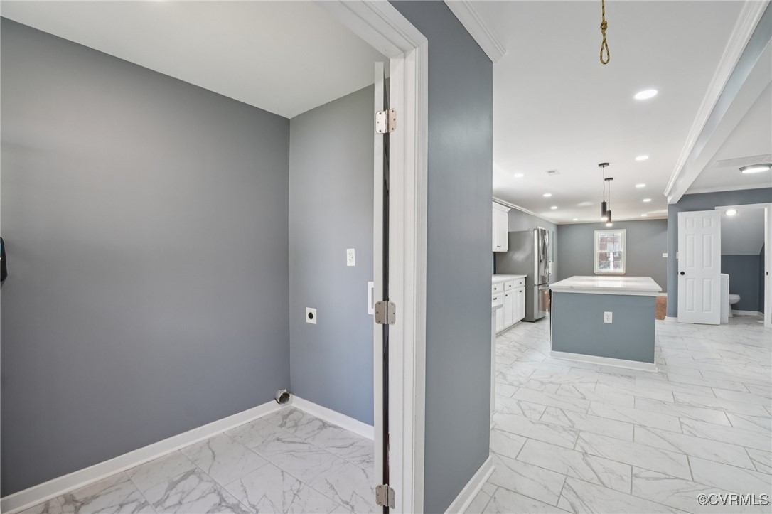1133 Rome Street Petersburg, VA 23803 - Photo 8 of 33 Kitchen featuring light marble finish flooring, li