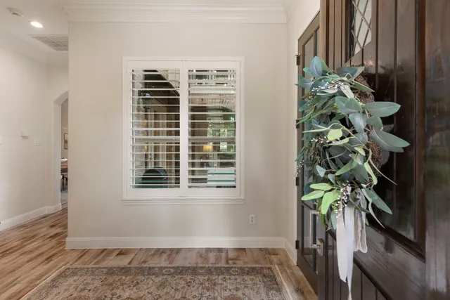a view of a entryway in a house