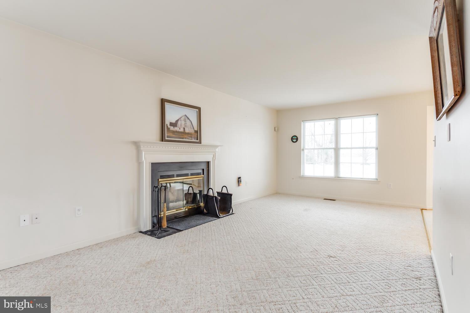 Fireplace in formal living room