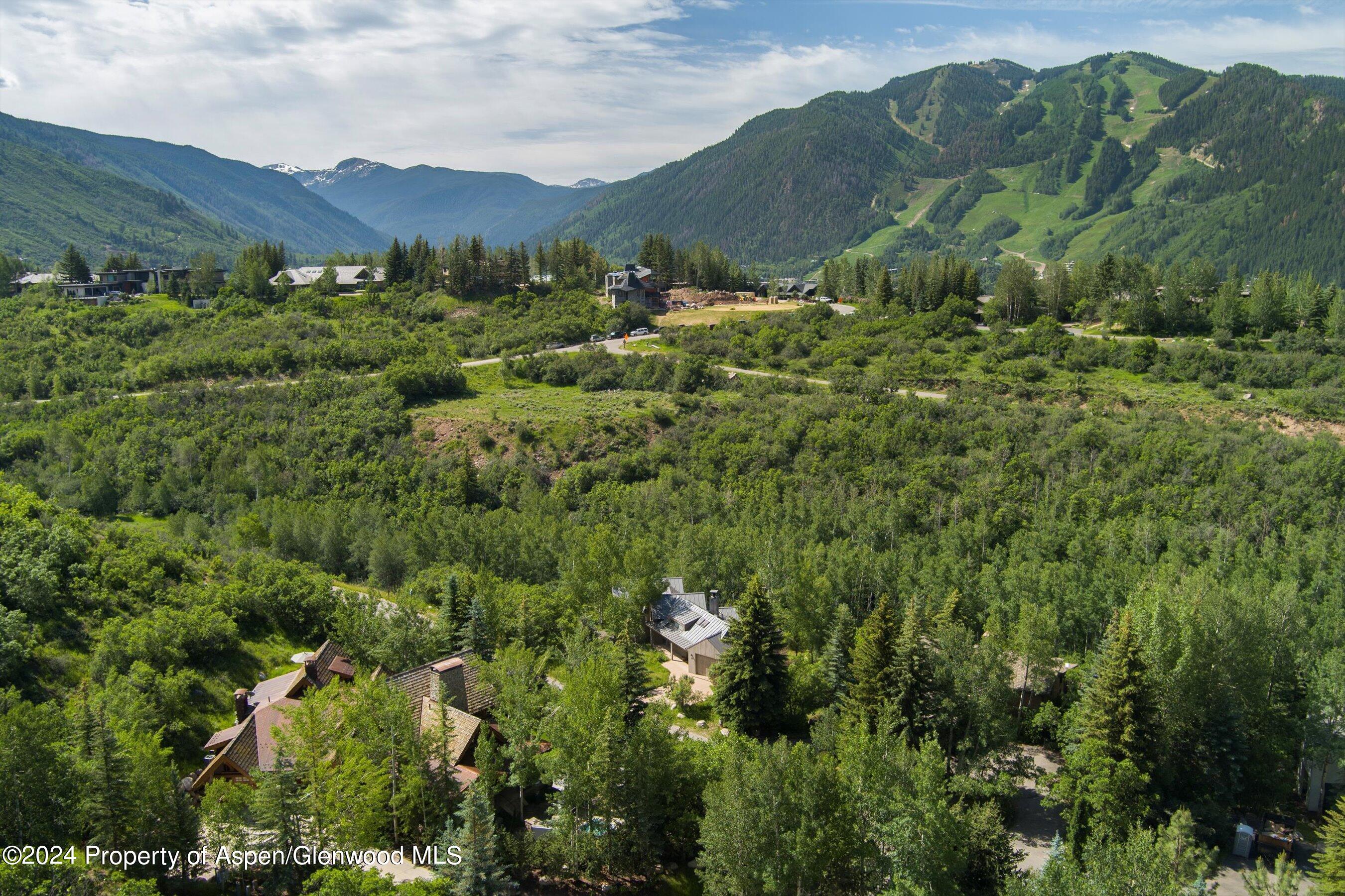 27 Nighthawk Drive Aspen, CO 81611 - Photo 58 of 61 an aerial view of a houses with a lush green hillside