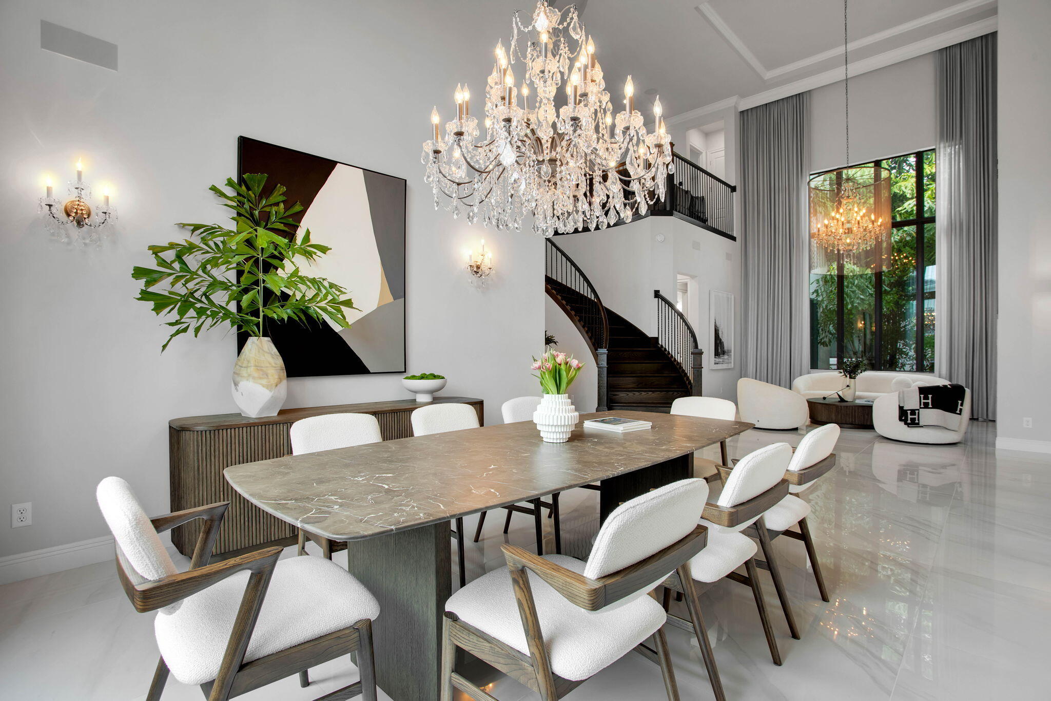 6903 Northwest 28th Avenue Boca Raton, FL 33496 - Photo 5 of 55 a view of a dining room with furniture and chandelier