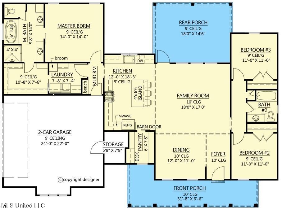 217 Hayward Road Byhalia, MS 38611 - Photo 2 of 2 217 Hayward Rd Floor Plan