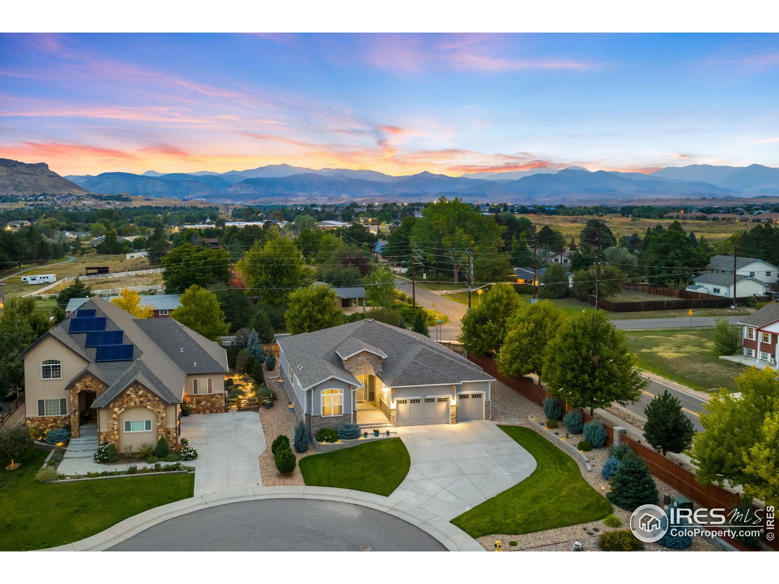 5799 Howell Street Golden, CO 80403 - Photo 44 of 50 an aerial view of residential houses with outdoor space and ocean view