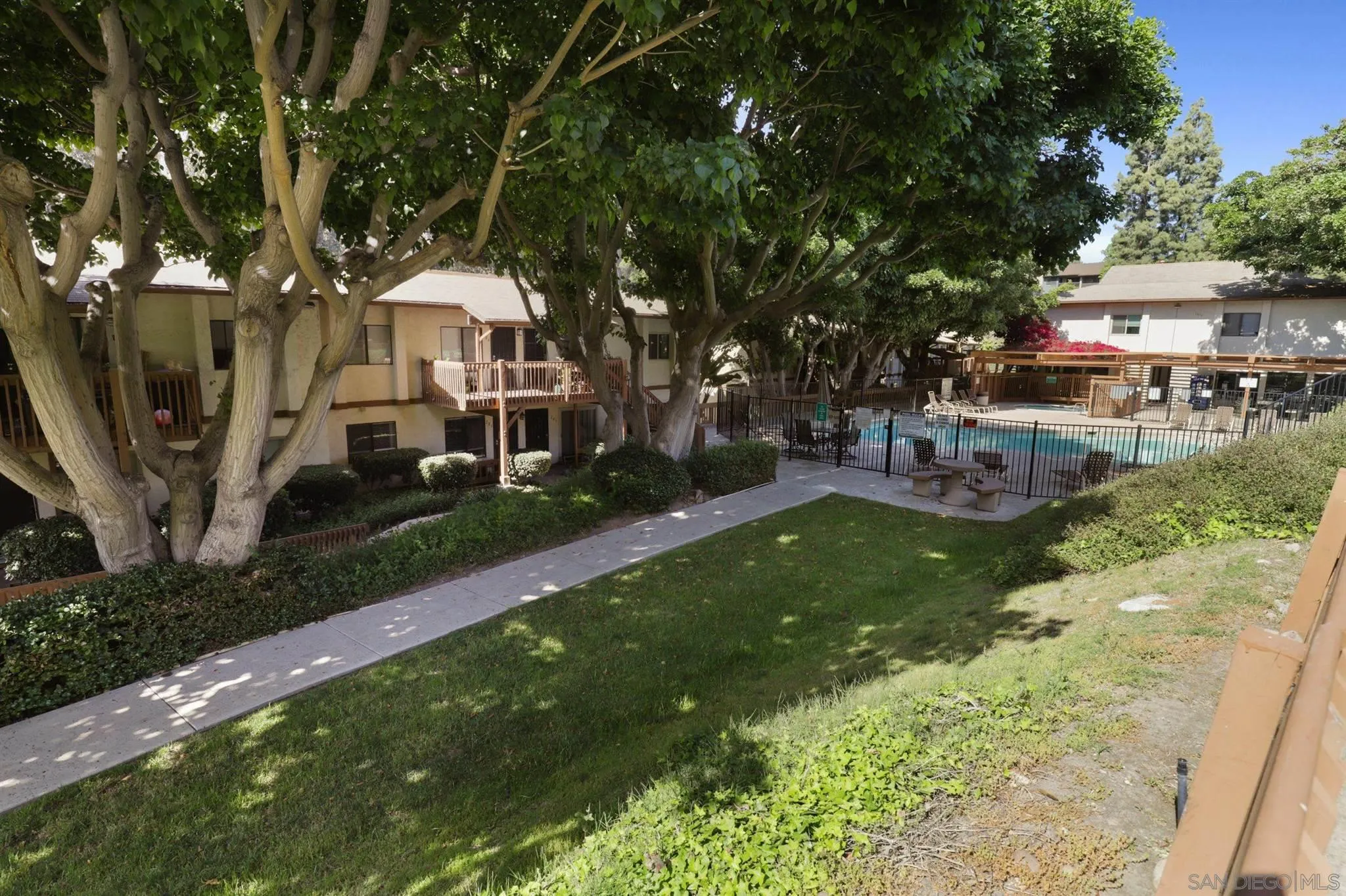 6370 Rancho Mission Road, Unit 920 San Diego, CA 92108 - Photo 20 of 22 a view of a yard with plants and trees