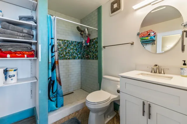 a view of a swimming pool with a yard