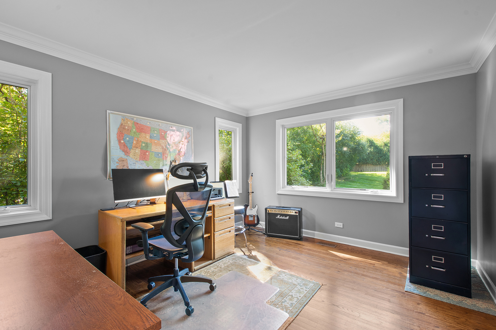 100 Boardman Court Lake Bluff, IL 60044 - Photo 16 of 33 a view of a workspace with furniture and a window