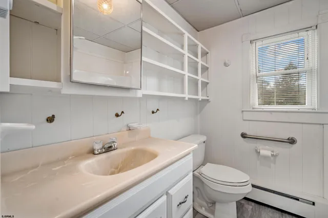 a bathroom with a sink and a toilet