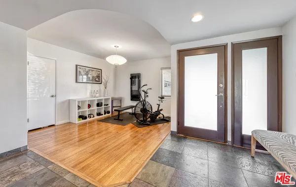 a room with furniture