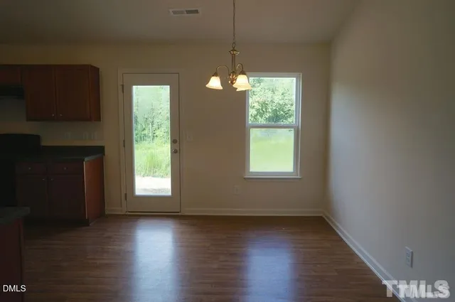 an empty room with a window