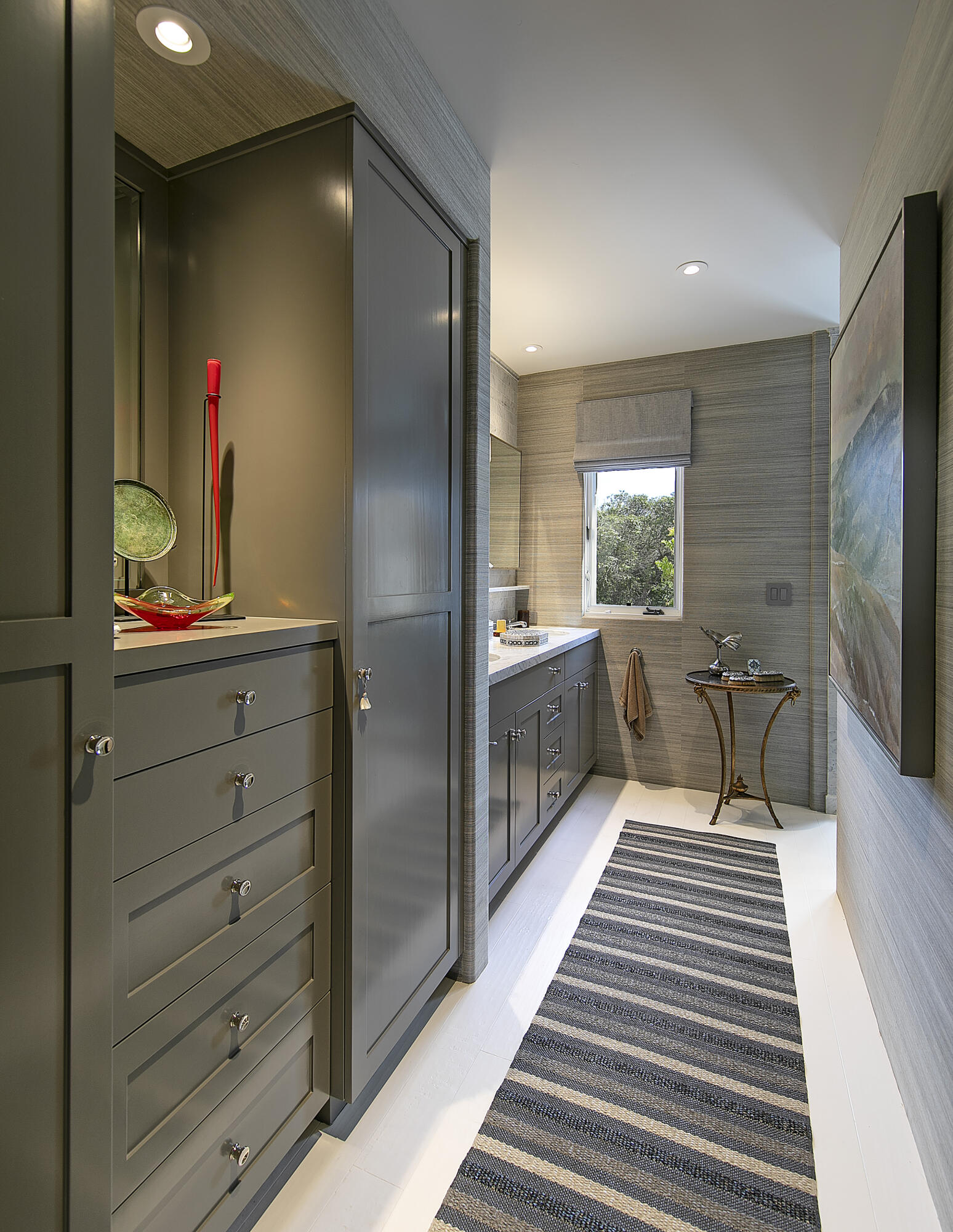 85 Depot Road Montecito, CA 93108 - Photo 6 of 14 a view of a hallway and a livingroom with furniture
