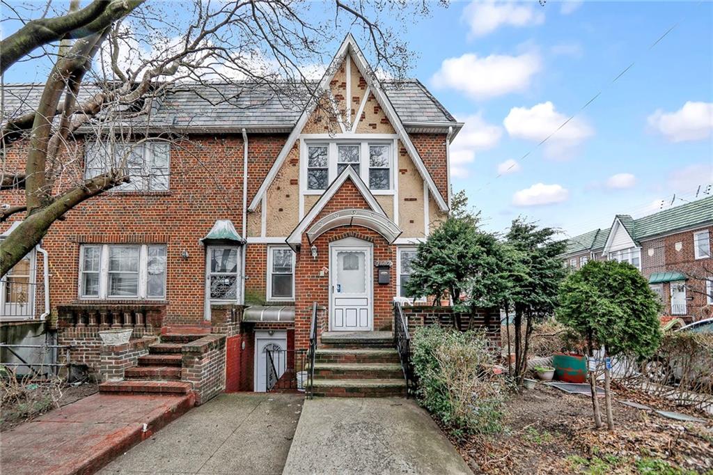 a front view of a house