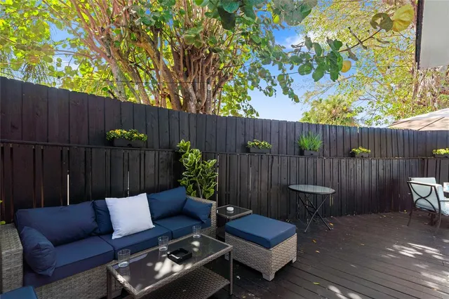 a outdoor space with furniture