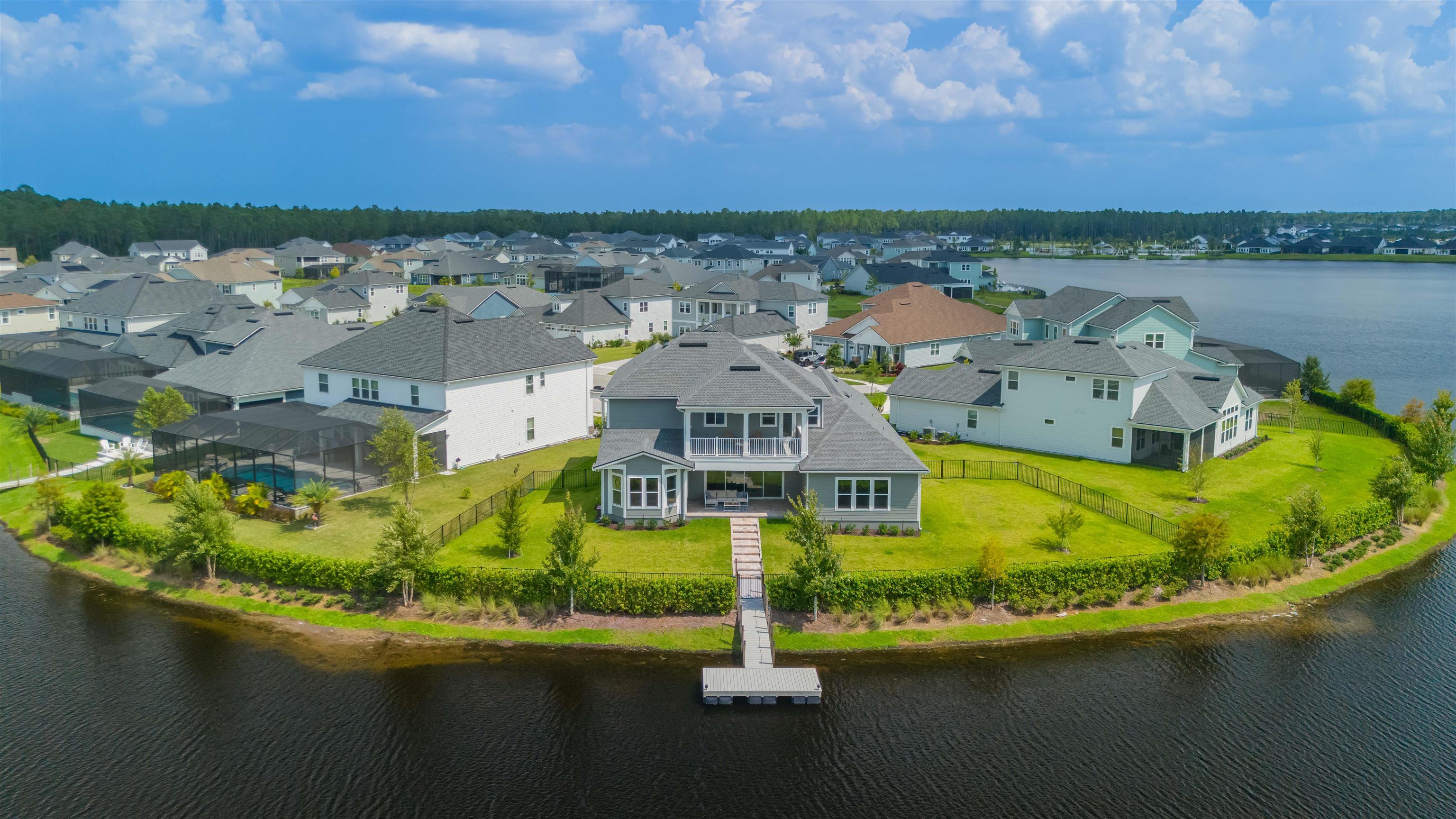 194 Snowbell Court St. Augustine, FL 32095 - Photo 56 of 75 an aerial view of a house with a lake view