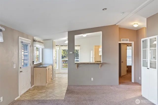 wooden floor and windows in a room
