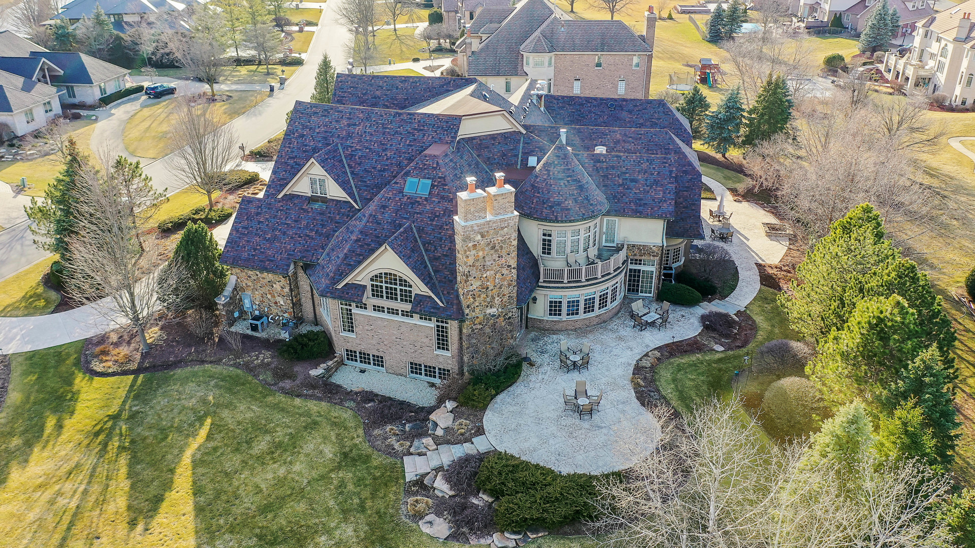 137 Singletree Road Orland Park, IL 60467 - Photo 72 of 75 an aerial view of a house with a yard and lake view