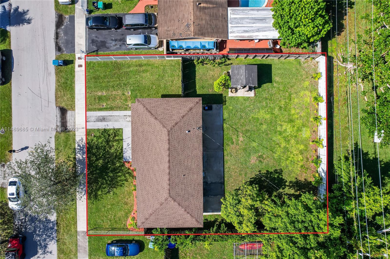 9511 Holiday Road Cutler Bay, FL 33157 - Photo 3 of 19 an aerial view of a house with a garden