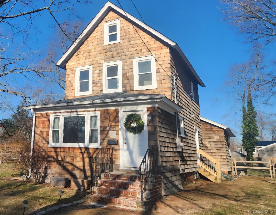 a front view of a house