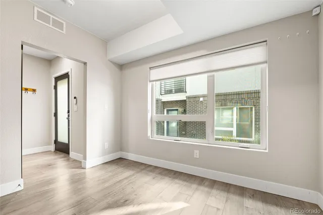 an empty room with a window