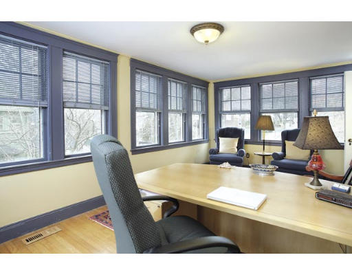 166 Ridge Avenue Newton, MA 02459 - Photo 8 of 9 a view of a dining room with furniture wooden floor and windows