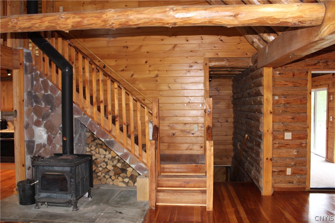 5503 Northrup Road Morrisville, NY 13408 - Photo 3 of 28 Wood Stove Stairway to Master Suite