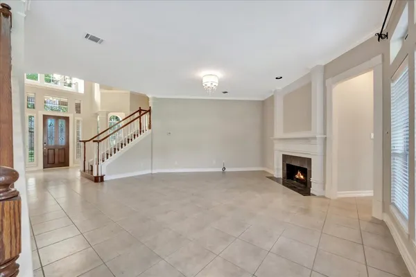 a view of an entryway with a window