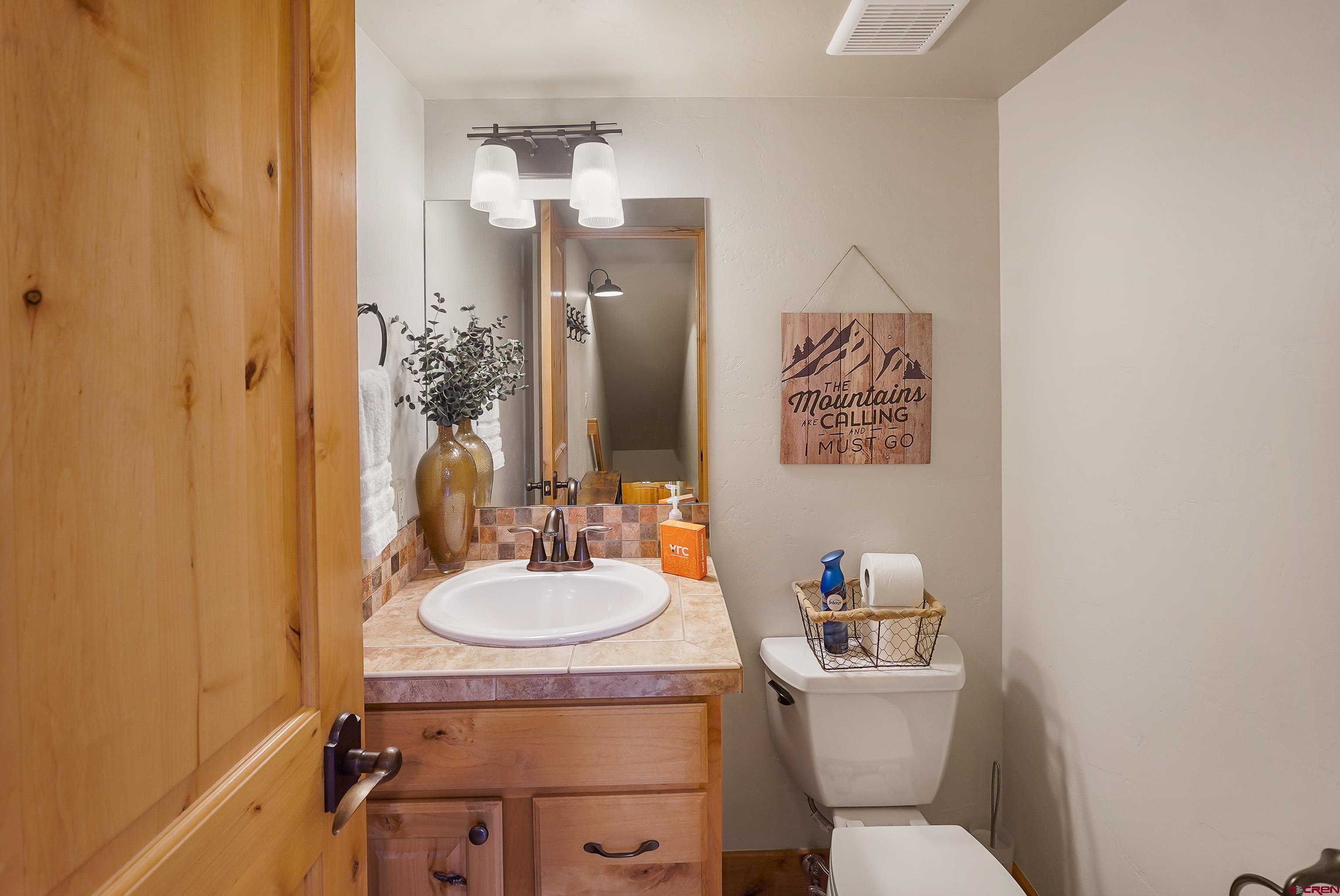 8 Summer Solstice Street Durango, CO 81301 - Photo 19 of 45 a bathroom with a sink toilet and a mirror
