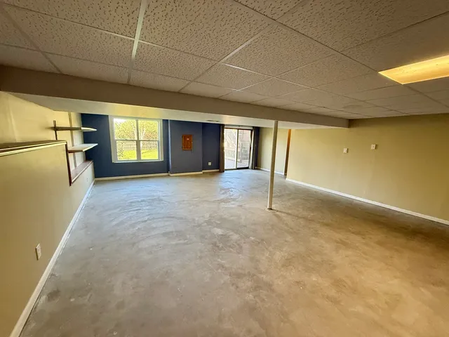 a view of a livingroom with a stove