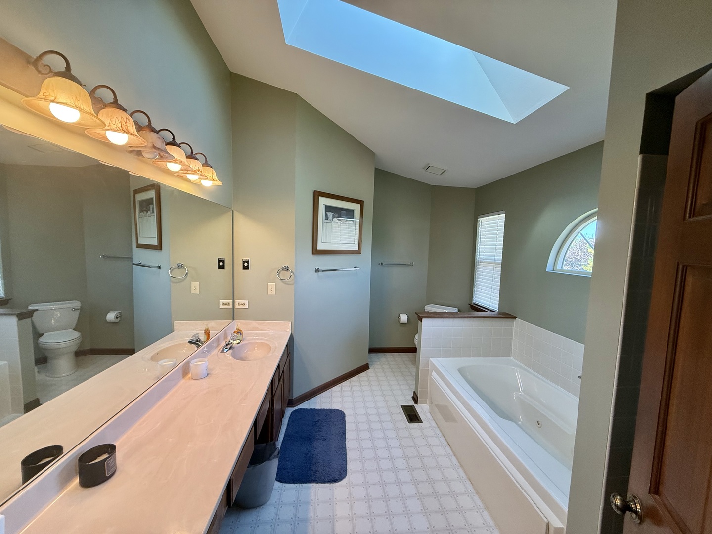 721 Mohican Trail Lake In The Hills, IL 60156 - Photo 10 of 20 a large bathroom with a tub sink and mirror
