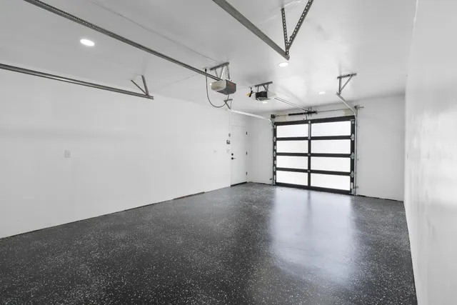 a view of a patio with a yard