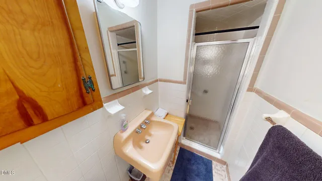 a view of balcony and wooden floor