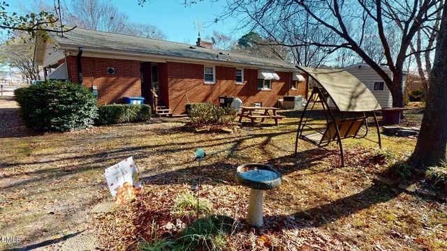 a view of outdoor space with seating area
