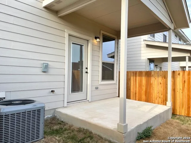 a view of a door of the house