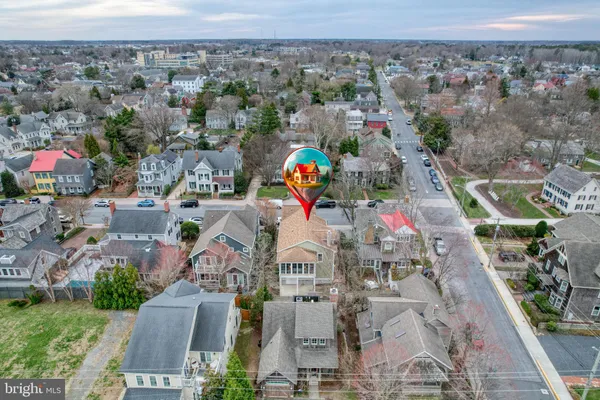 an aerial view of a city