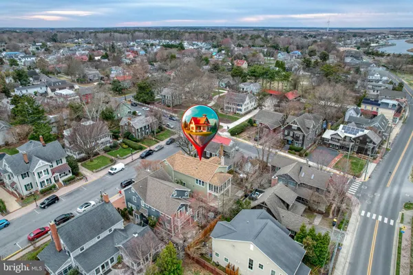an aerial view of a city