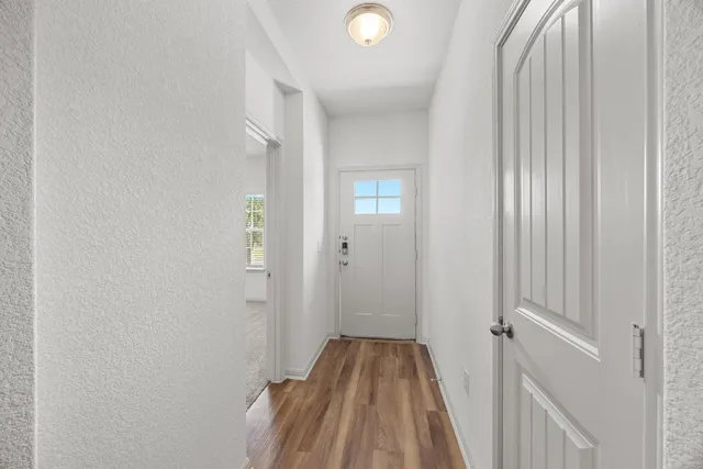 a view of a bedroom from window