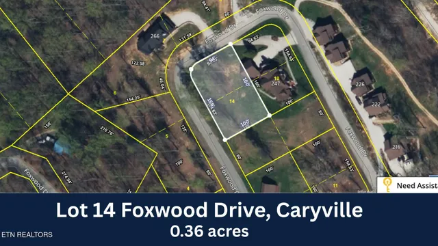 $34,900 | Lot 14 Foxwood Drive, Caryville, TN 37714