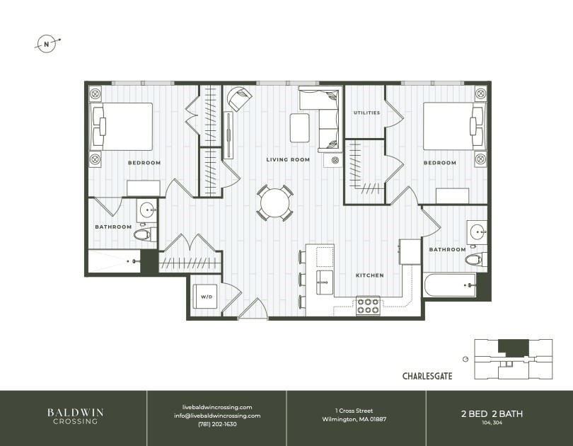 7 Cross Street, Unit 304 Wilmington, MA 01887 - Photo 19 of 19 a black and white photo of a floor