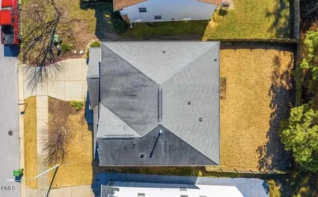 a backyard of a house