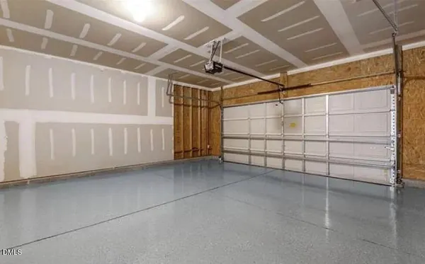 a view of a garage