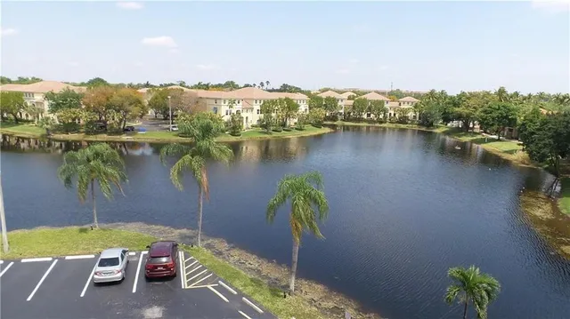 an aerial view of a house having outdoor space